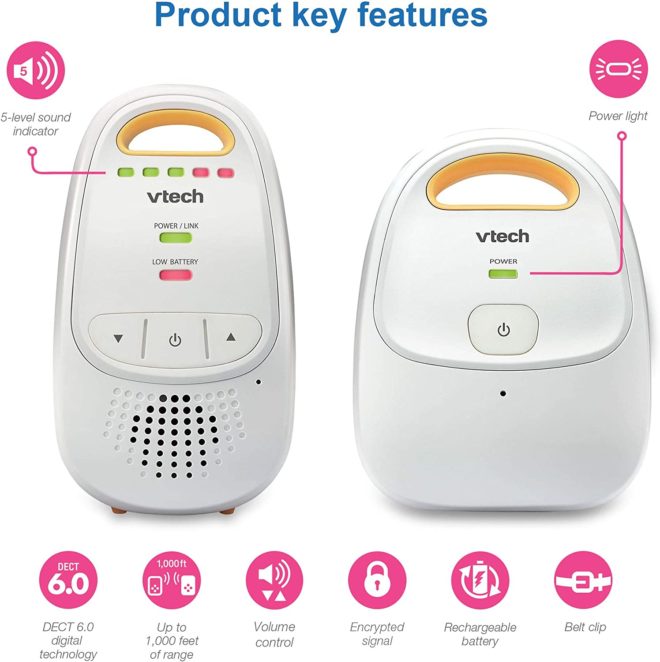 VTech DM111 Digital Audio Baby Monitor under $25 dollars