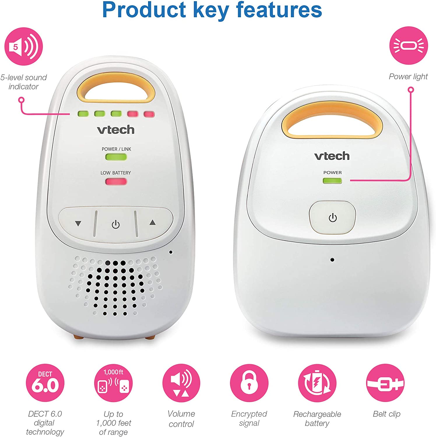 Best Sound 2023 VTech DM111 Safe and Sound Digital Audio Baby Monitor